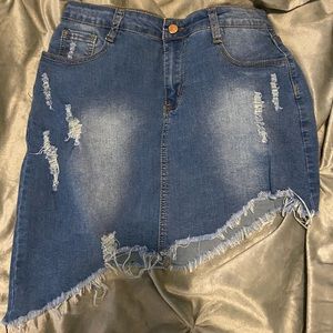 Jean Asymmetrical skirt